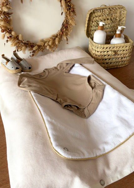 Housse de matelas à langer blanc cassé