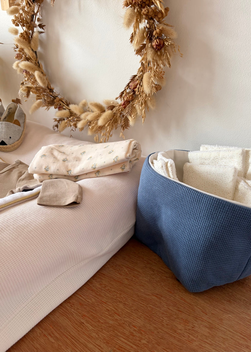 Housse de matelas à langer blanc cassé