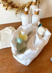 Trousse de toilette blanc doré