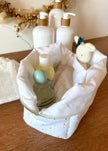 Trousse de toilette blanc doré