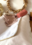 Housse de matelas à langer blanc cassé