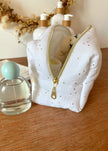 Trousse de toilette blanc doré
