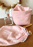 Panier de rangement moutarde rose doré
