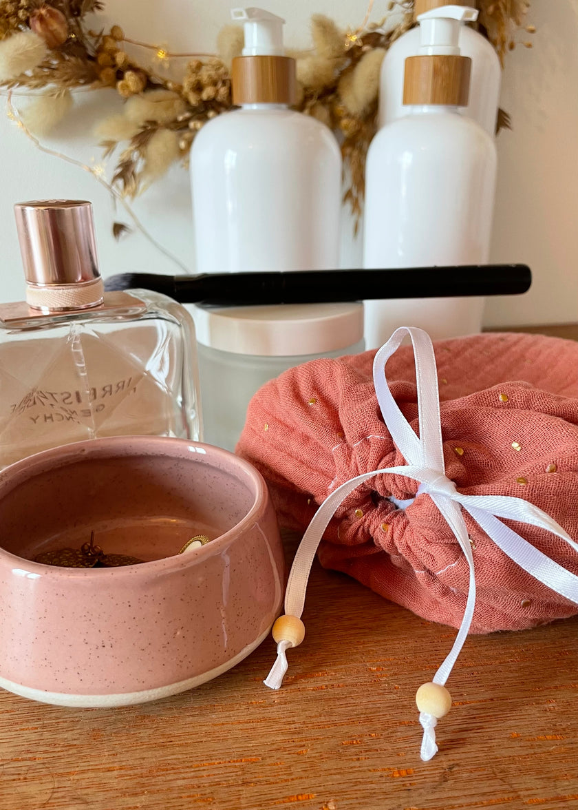 Semainier de lingettes démaquillantes terracotta