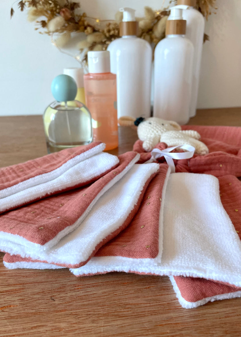 Lingettes pour bébé terracotta