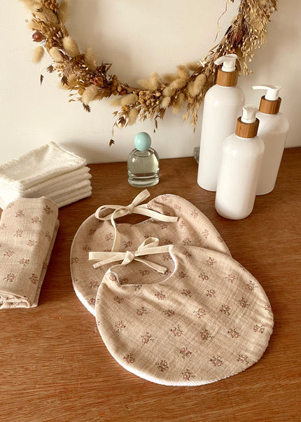 Bavoirs ronds  Rosie beige