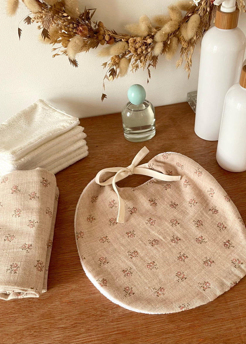 Bavoirs ronds  Rosie beige