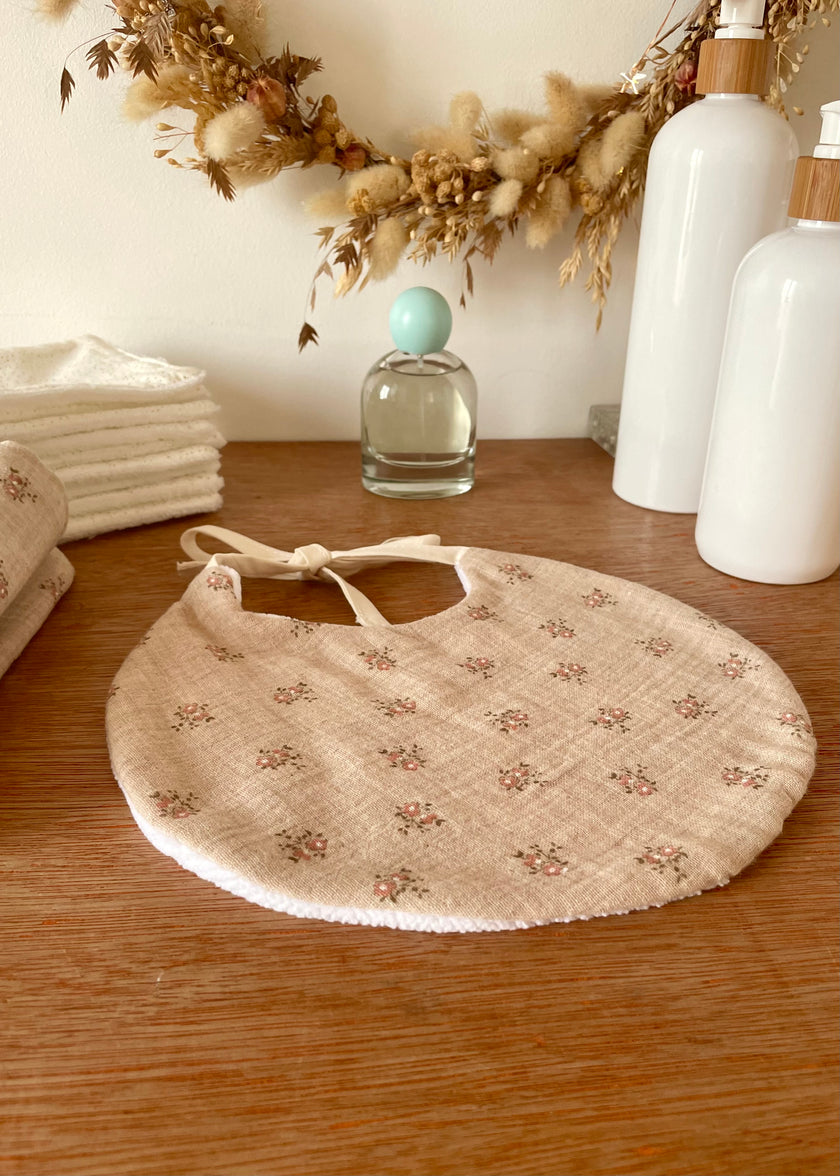 Bavoirs ronds  Rosie beige