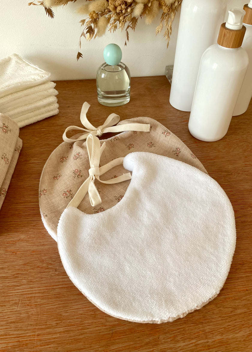 Bavoirs ronds  Rosie beige