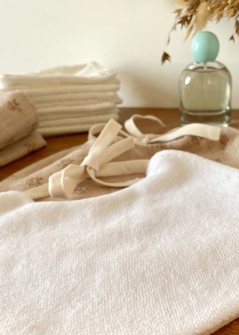 Bavoirs ronds  Rosie beige