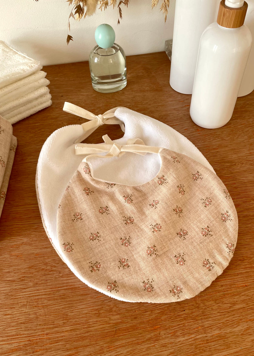 Bavoirs ronds  Rosie beige