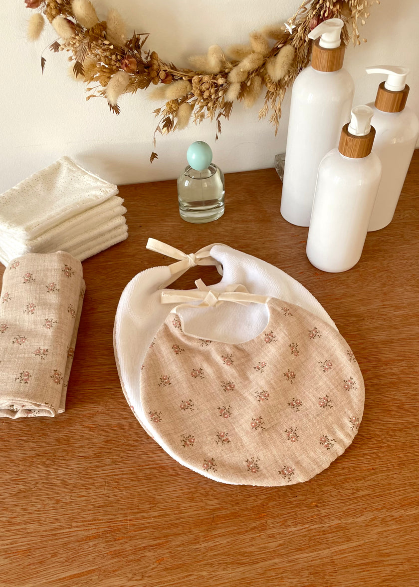 Bavoirs ronds  Rosie beige