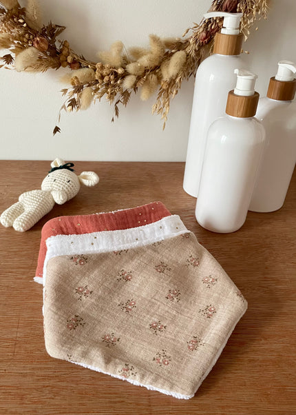 Bavoir bandana Rosie beige