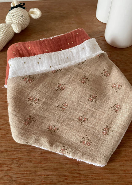 Bavoir bandana Rosie beige