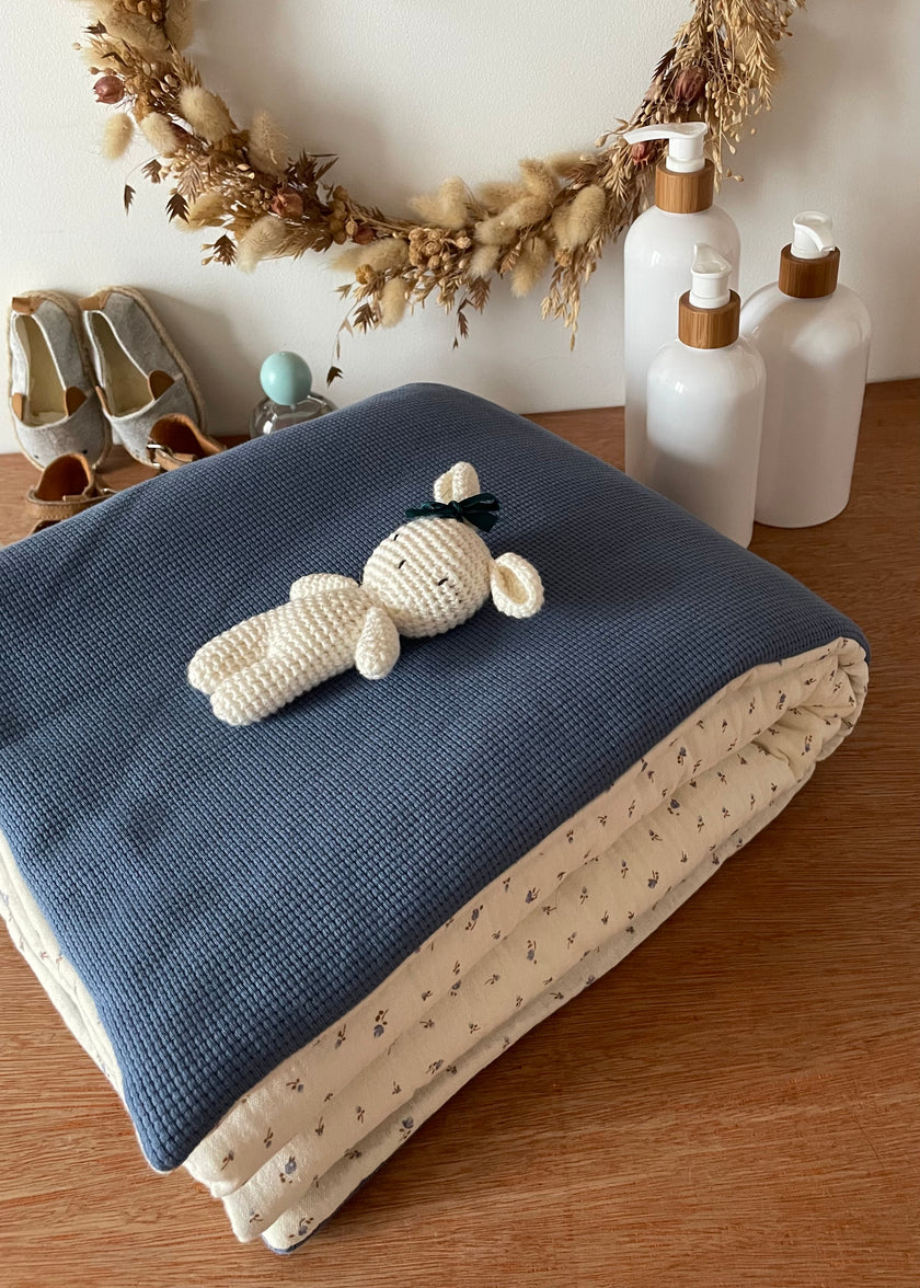 Couverture jersey bleu