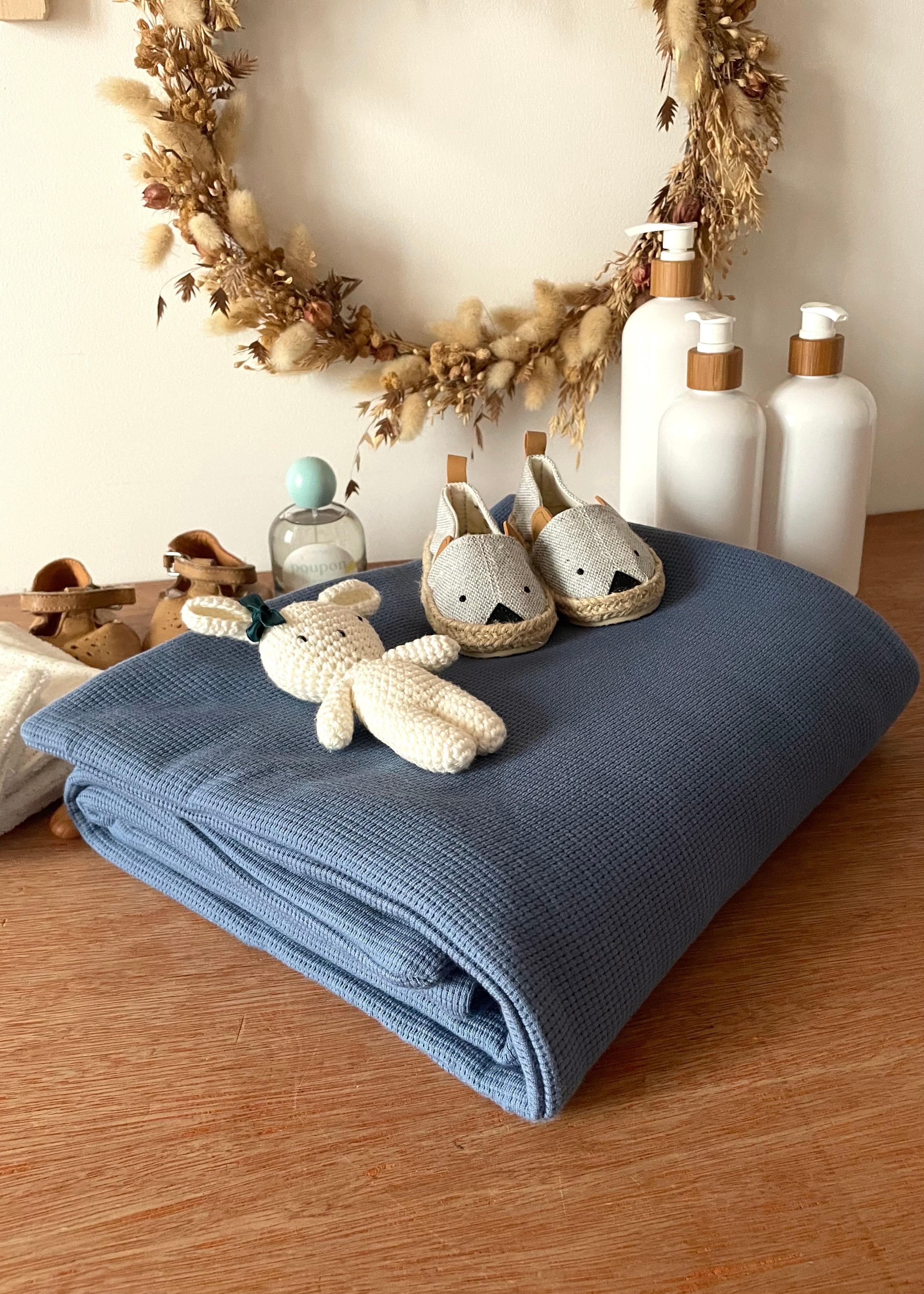 Couverture jersey bleu