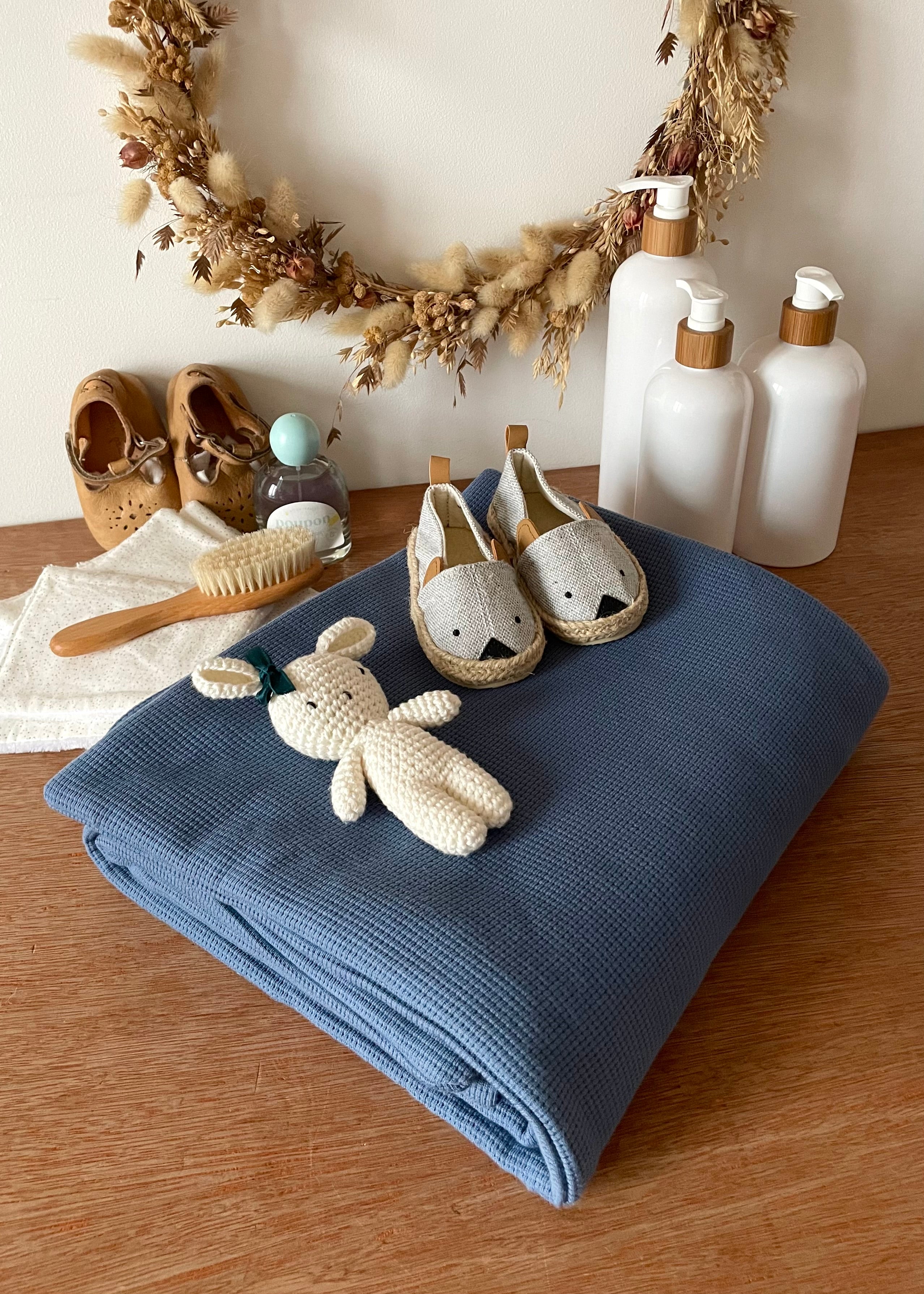 Couverture jersey bleu