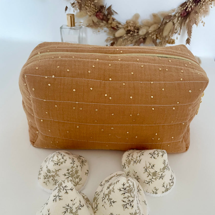 Trousse de toilette camel