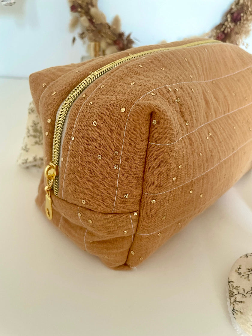 Trousse de toilette camel