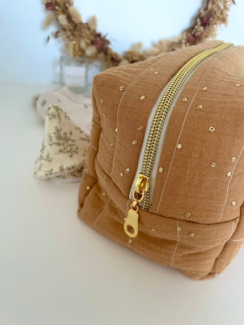 Trousse de toilette camel