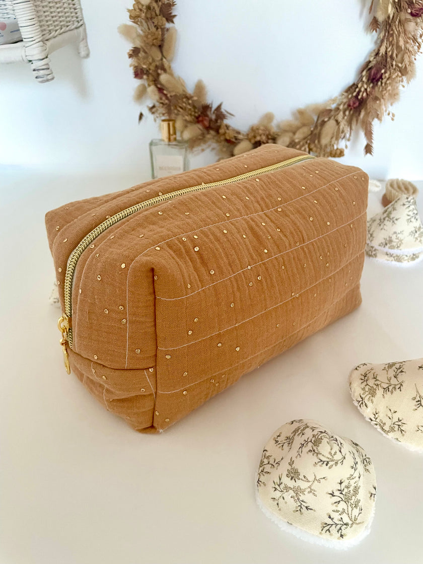 Trousse de toilette camel