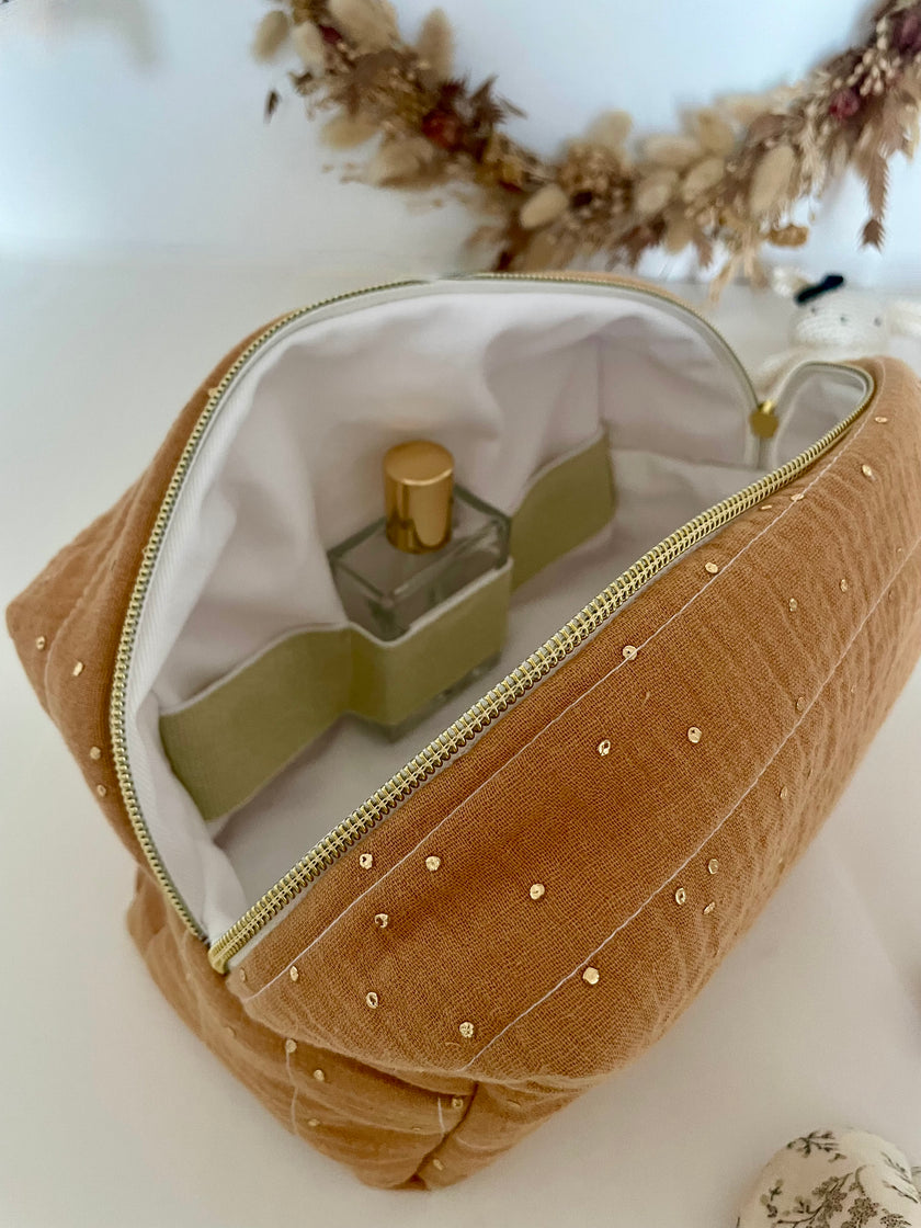 Trousse de toilette camel