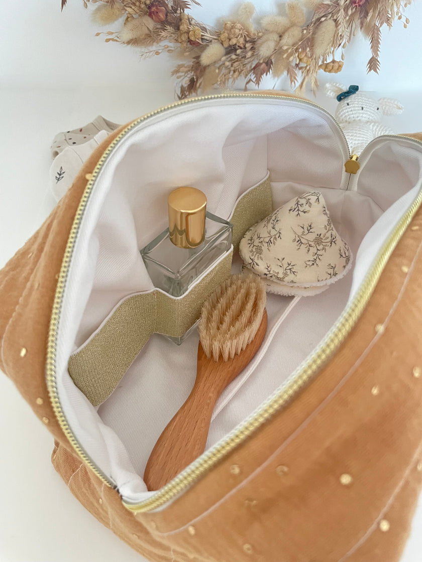 Trousse de toilette camel