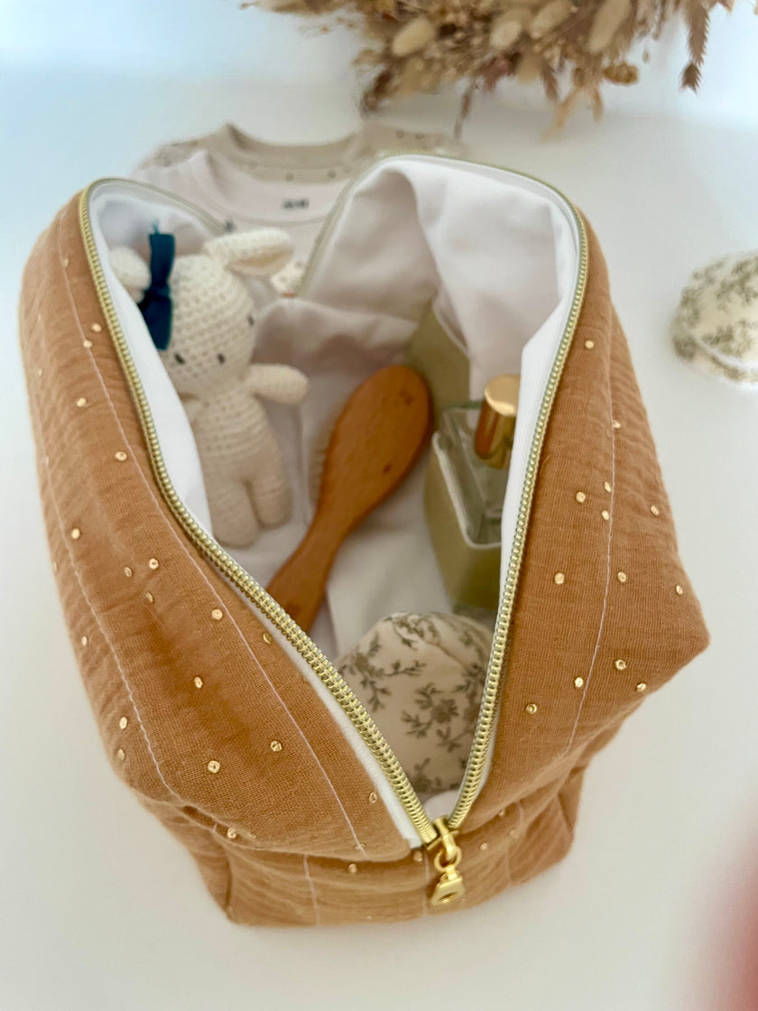 Trousse de toilette camel