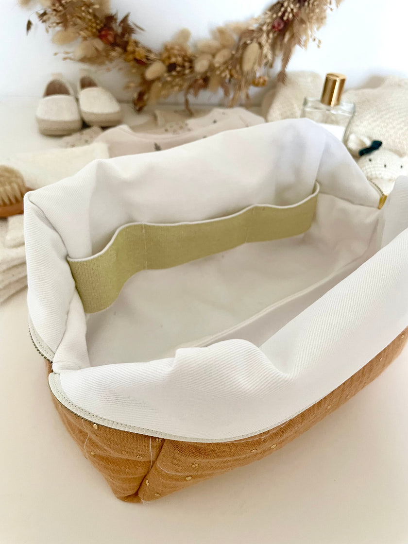 Trousse de toilette camel