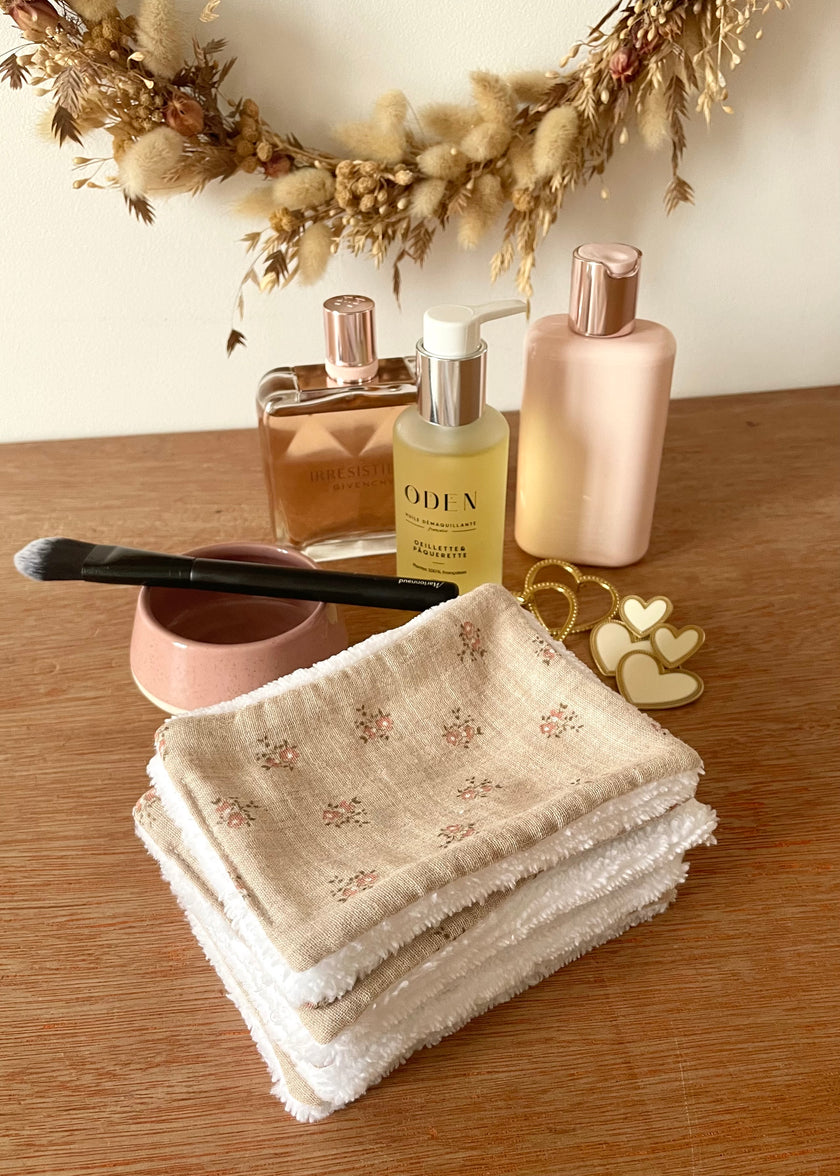 Lot de 7 lingettes démaquillantes rosie