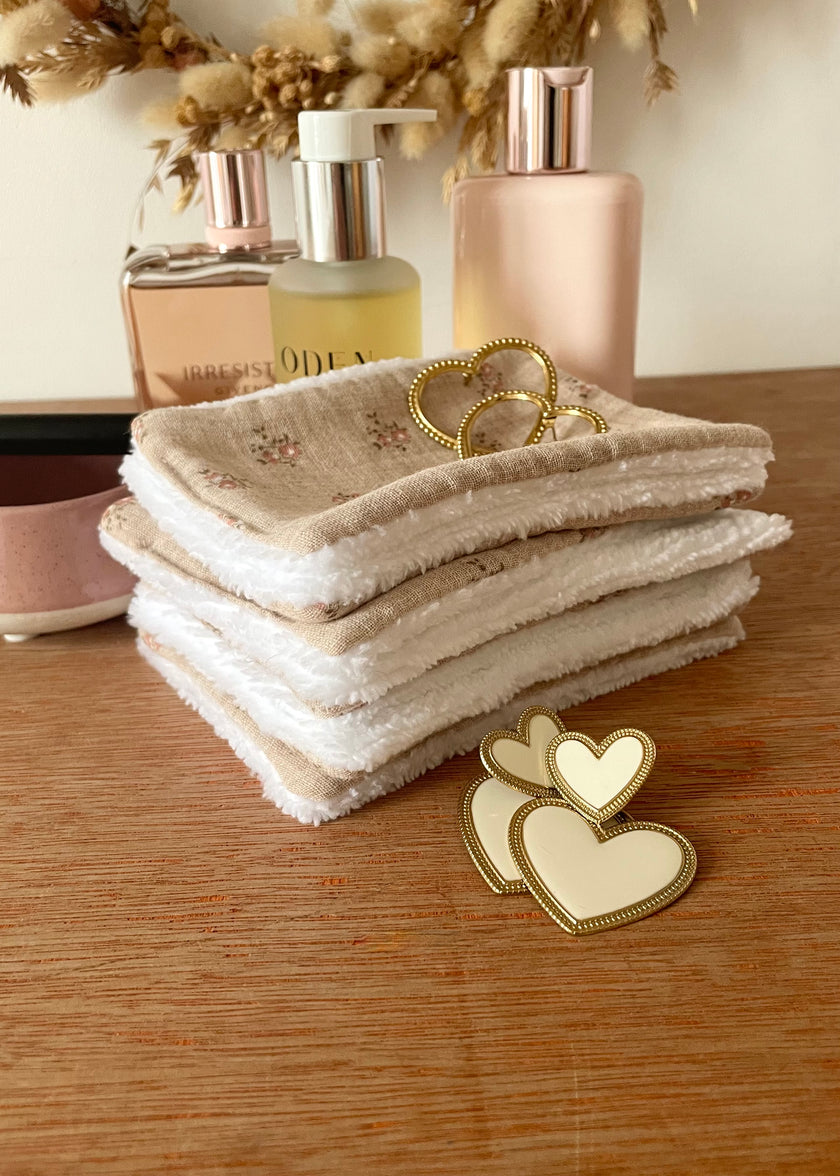 Lot de 7 lingettes démaquillantes rosie