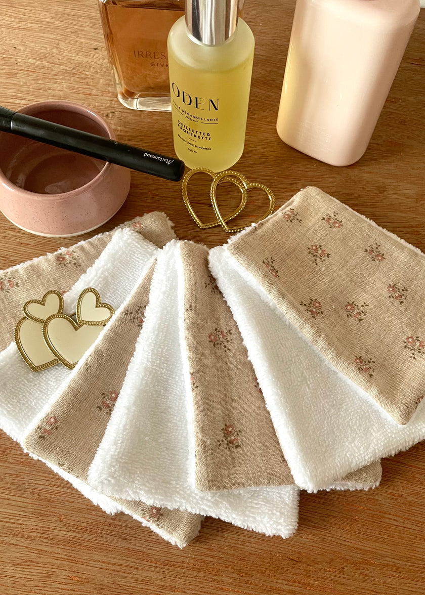 Lot de 7 lingettes démaquillantes rosie