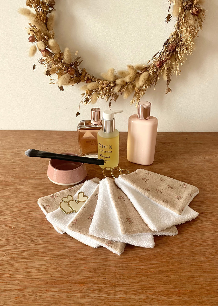 Lot de 7 lingettes démaquillantes rosie