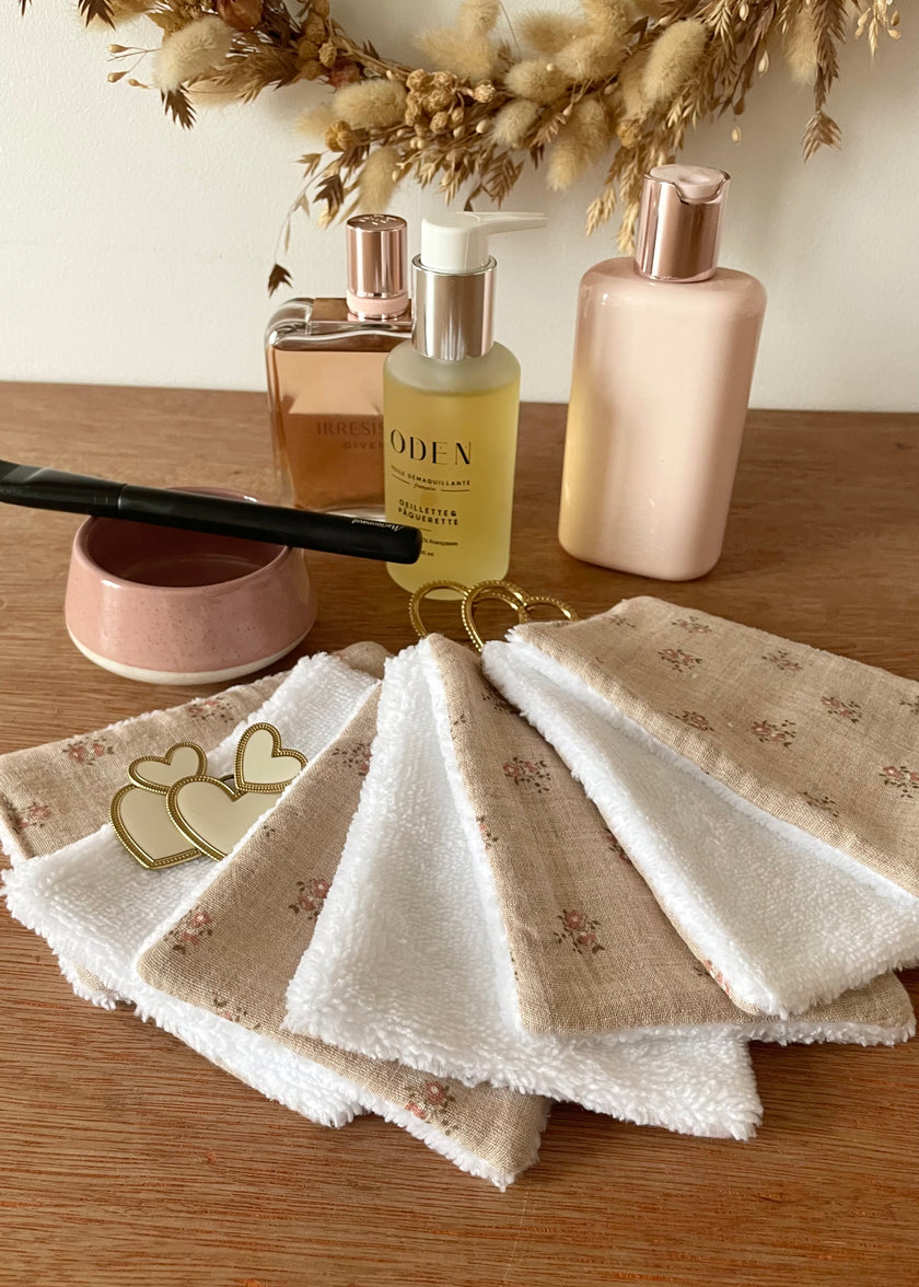 Lot de 7 lingettes démaquillantes rosie