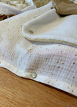 Housse de matelas à langer blanc doré