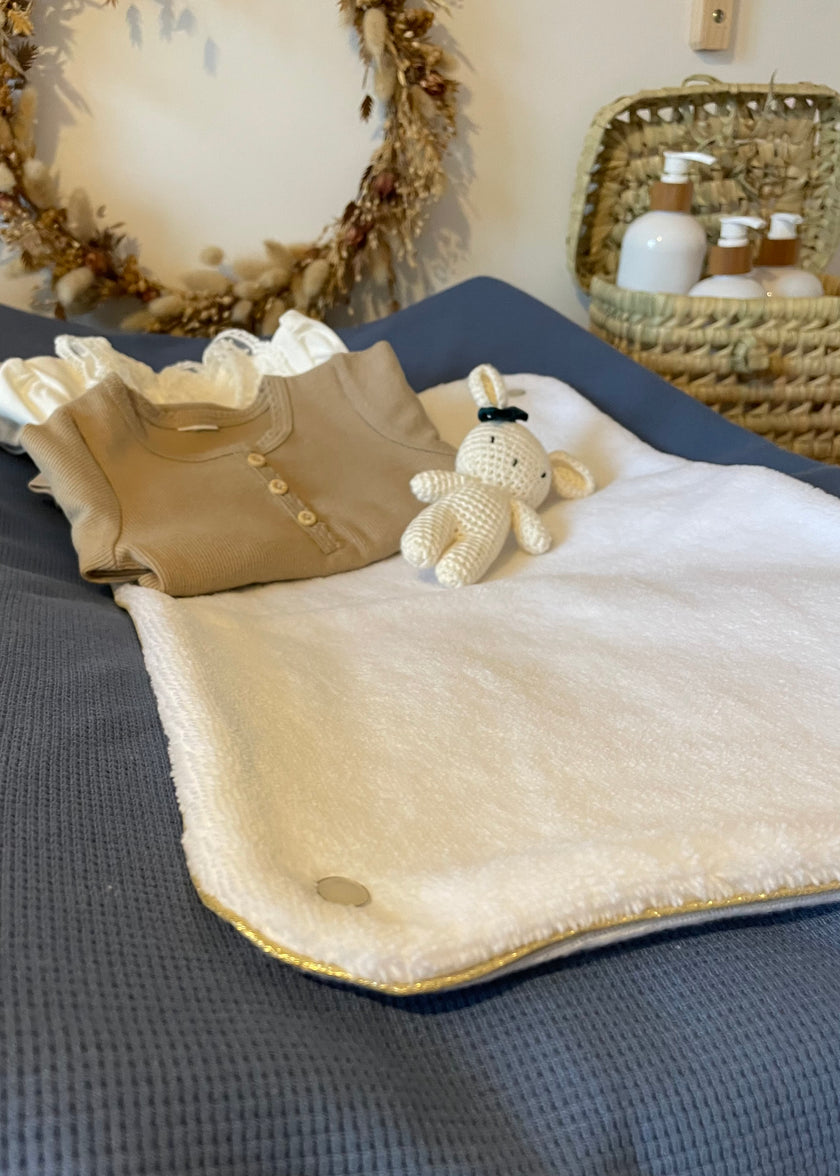 Housse de matelas à langer bleu jeans