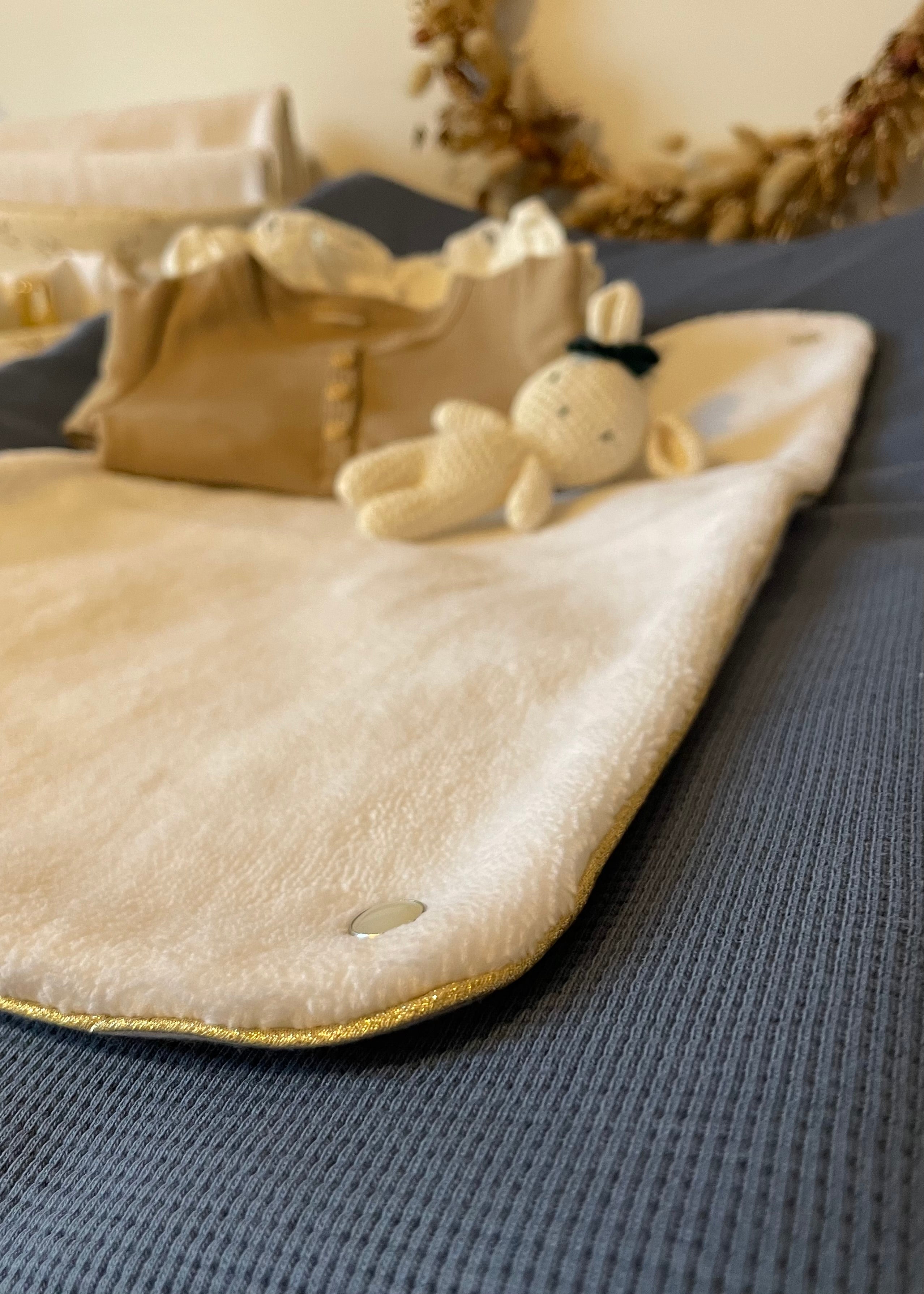 Housse de matelas à langer bleu jeans