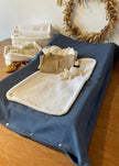 Housse de matelas à langer bleu jeans