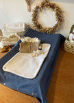 Housse de matelas à langer bleu jeans