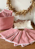 7 Lingettes bébé rose thé