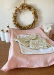 Housse de matelas à langer rose doré