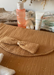 Pochette à couches camel doré