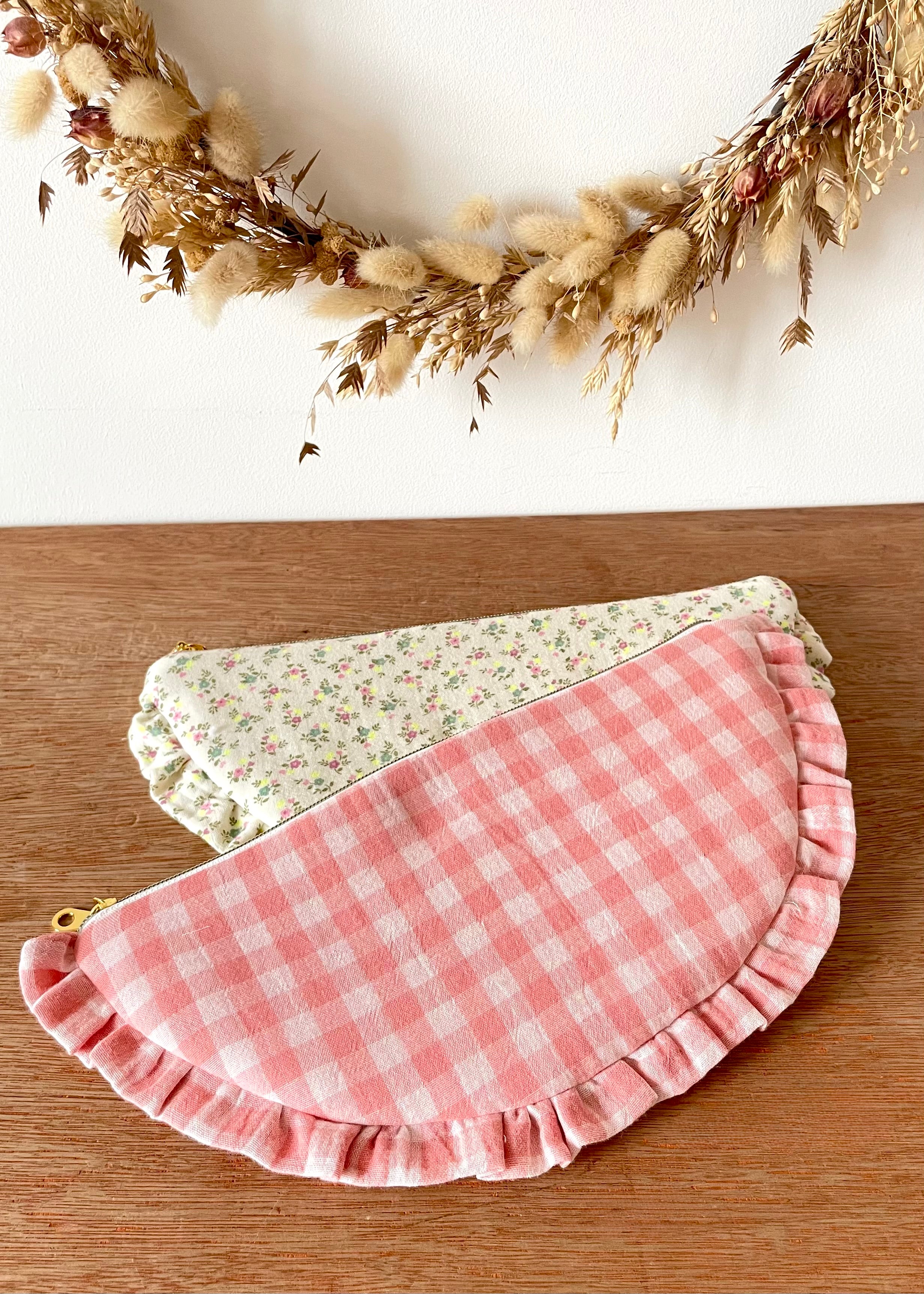 Pochette froufrou vichy