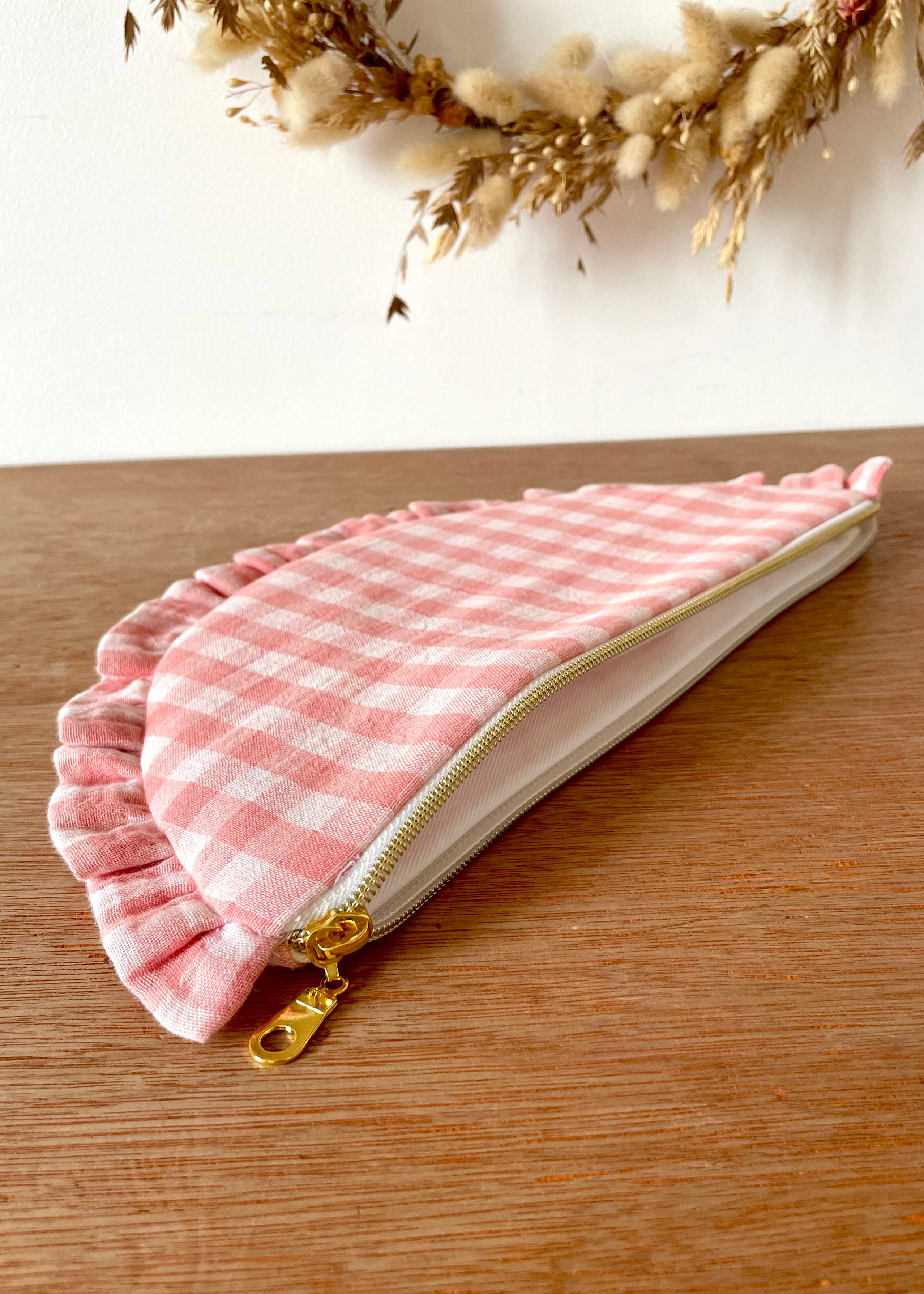Pochette froufrou vichy