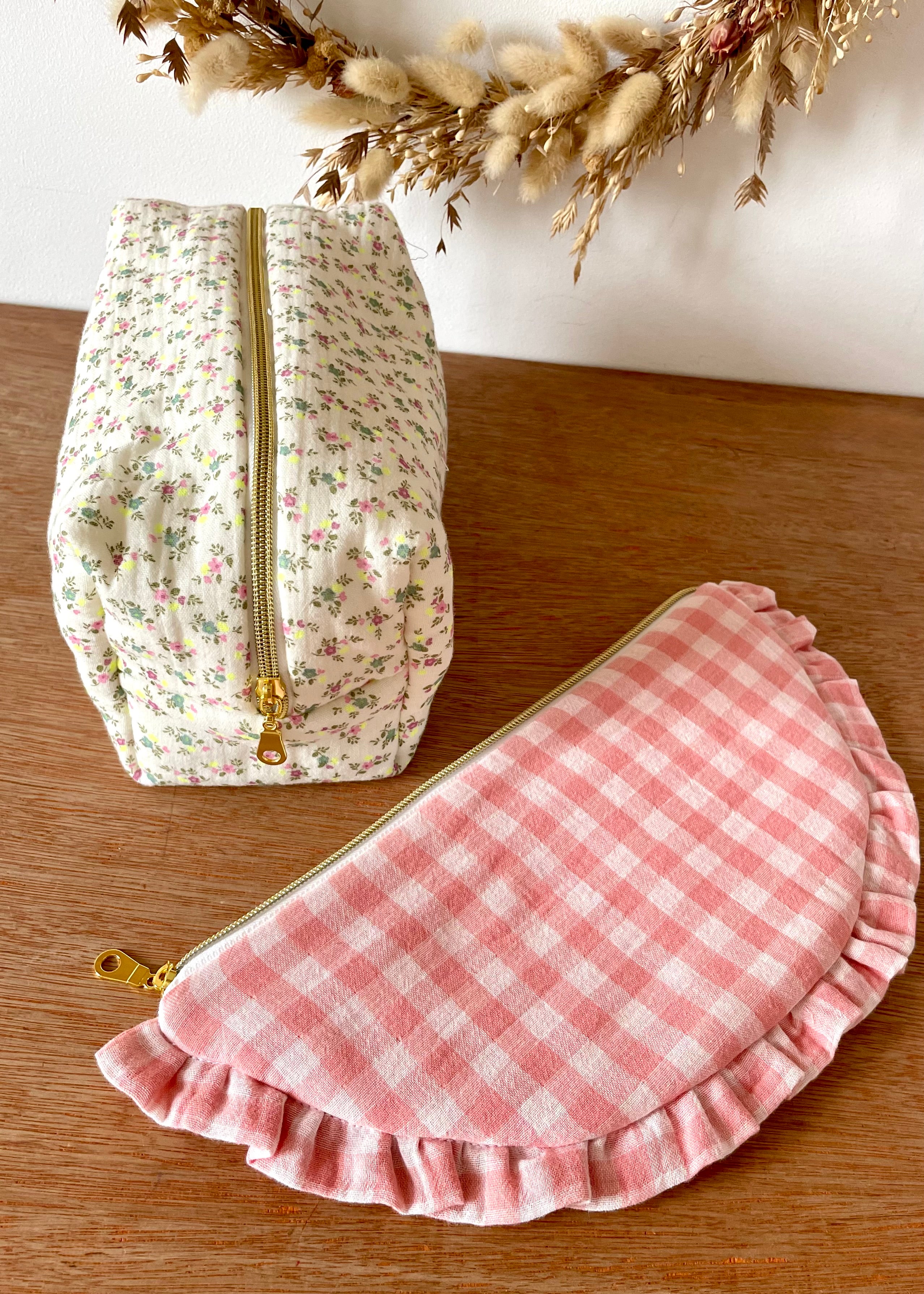 Pochette froufrou vichy