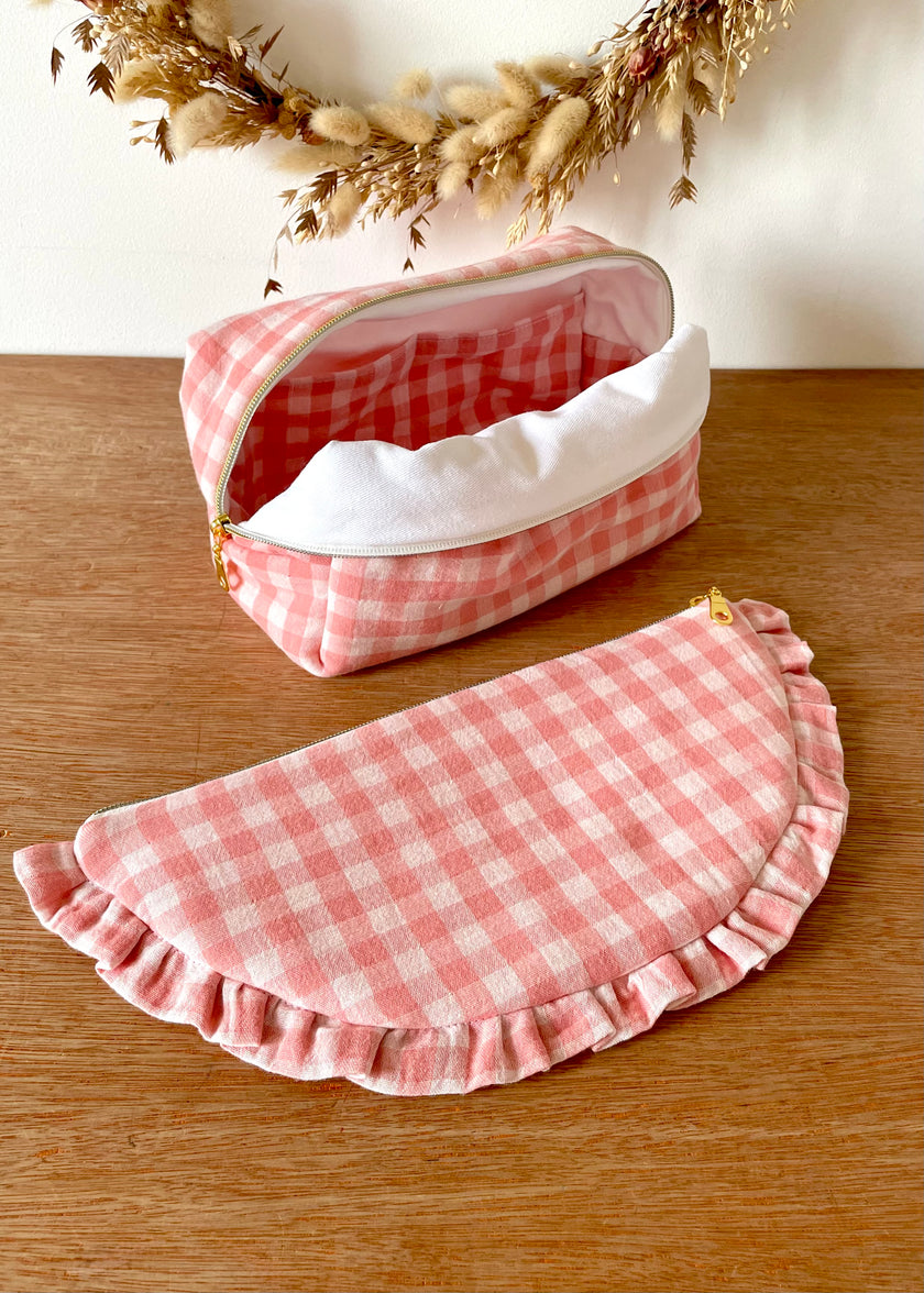 Pochette froufrou vichy