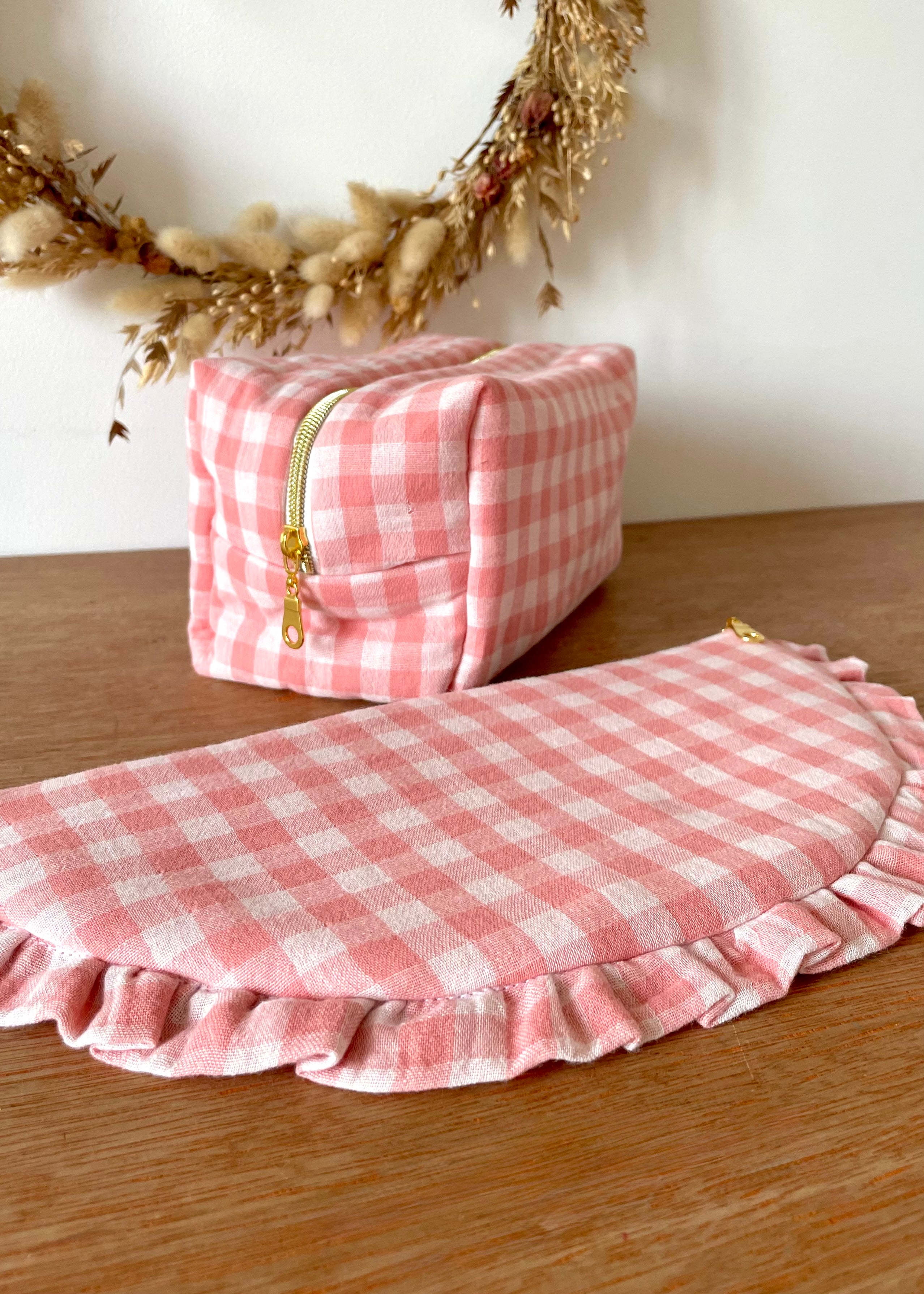 Pochette froufrou vichy