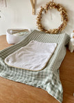 Housse de matelas à langer Vichy vert