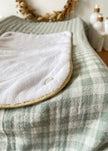 Housse de matelas à langer Vichy vert