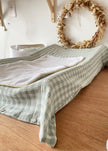 Housse de matelas à langer Vichy vert